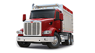 Peterbilt Model 567 Vocational Red Truck with Dump Body Isolated - Thumbnail